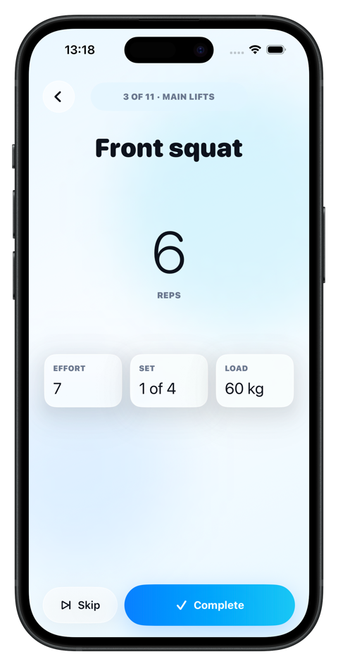 Noostaa iPhone workout player screen